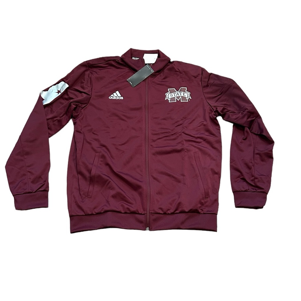 Mississippi State Bulldogs Adidas Men’s Strategy Full‎ Zip Up Track Jacket Large